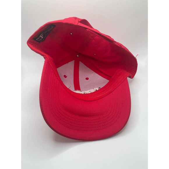 Las Colinas Men's Golf Club Hat Red Strapback Velcro Cap Adjustable One Size - Picture 4 of 5